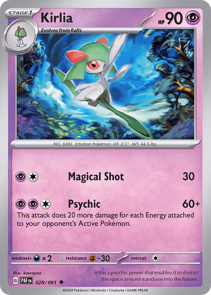 Kirlia 28/91 Pokemon card