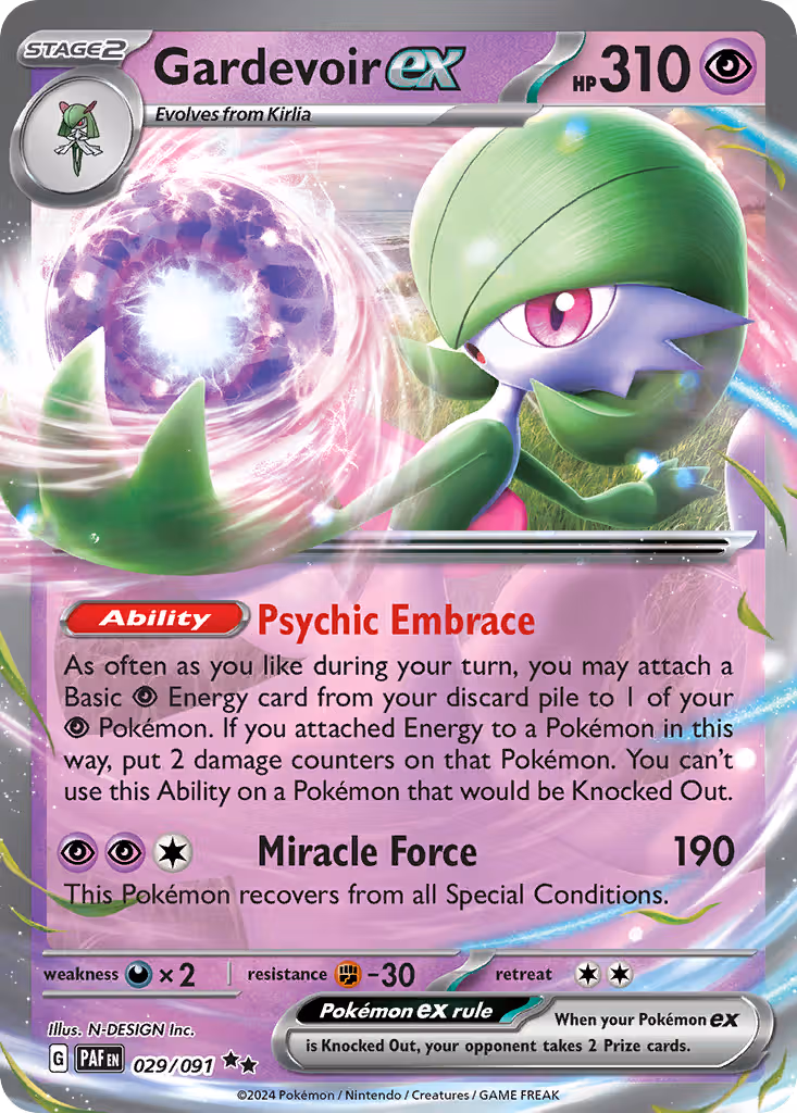 Gardevoir ex 29/91 Pokemon card