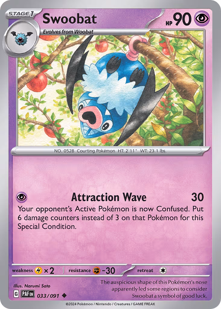 Swoobat 33/91 Pokemon card