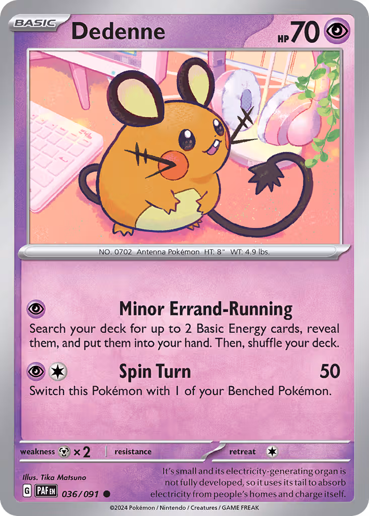 Dedenne 36/91 Pokemon card