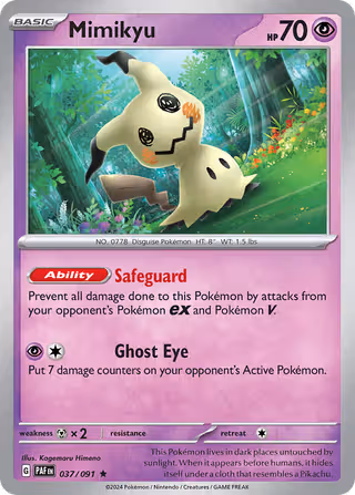 Mimikyu 37/91 Pokemon card