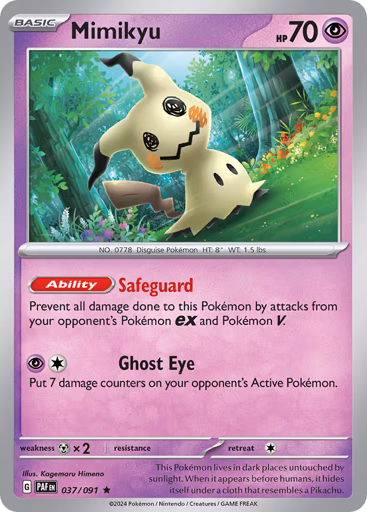 Mimikyu 37/91 Pokemon card