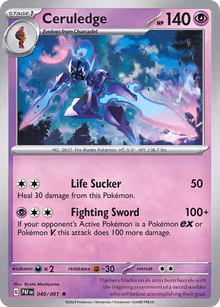 Ceruledge 40/91 Pokemon card
