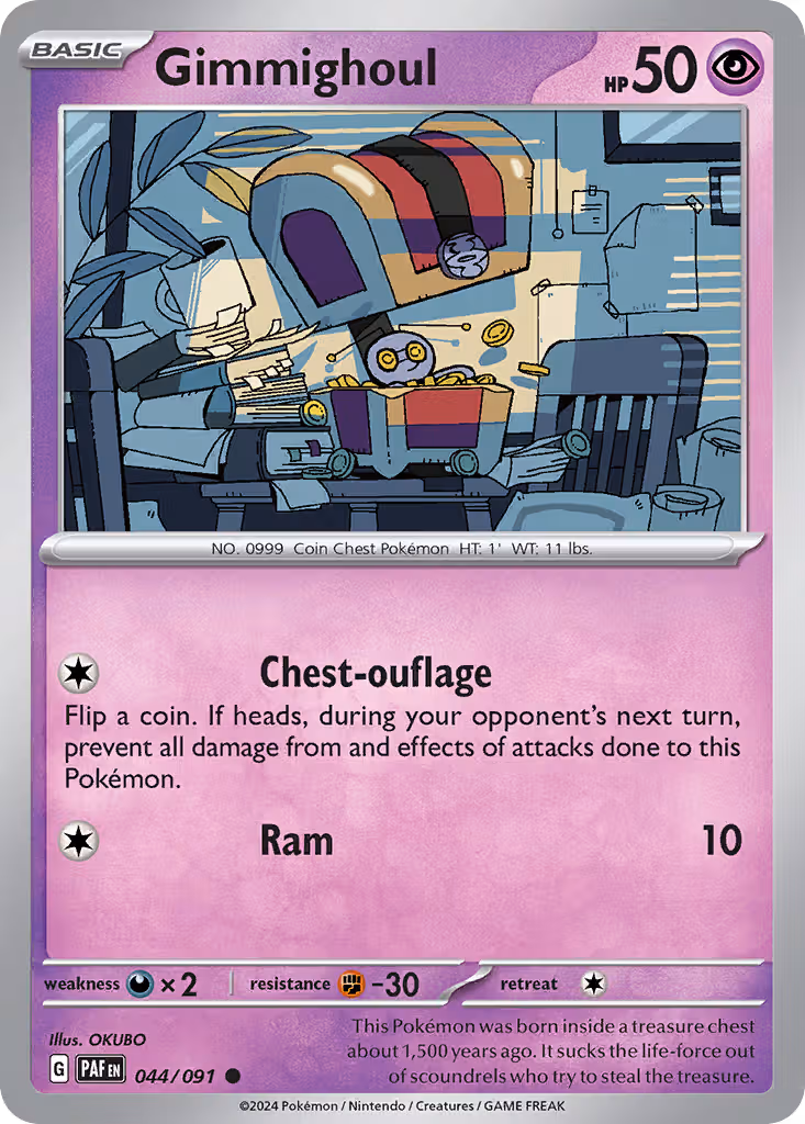 Gimmighoul 44/91 Pokemon card