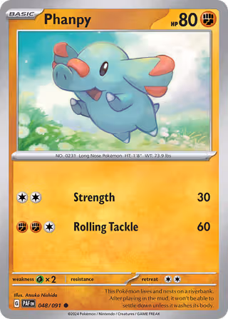 Phanpy 48/91 Pokemon card