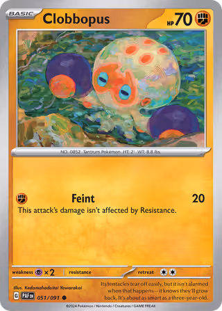 Clobbopus 51/91 Pokemon card
