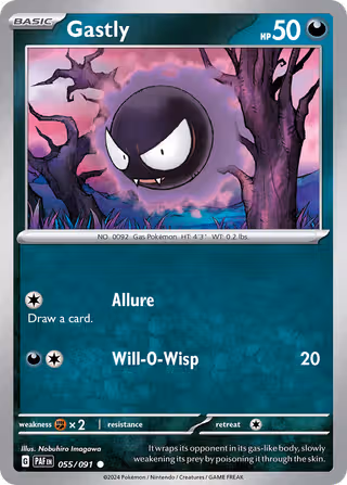 Gastly 55/91 Pokemon card