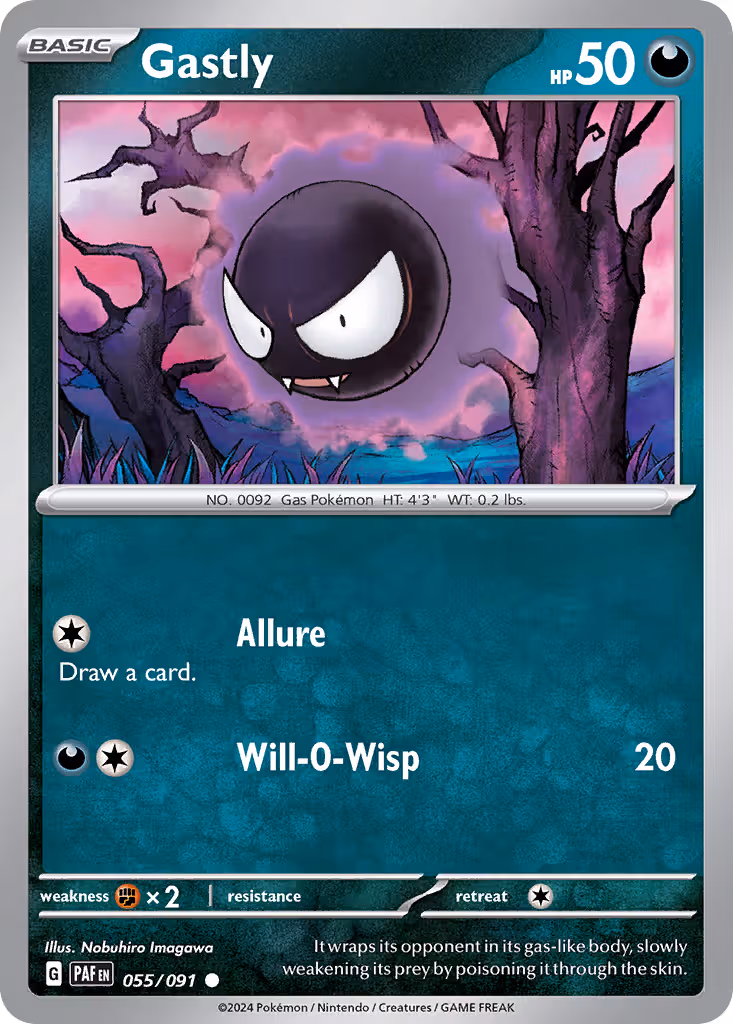 Gastly 55/91 Pokemon card