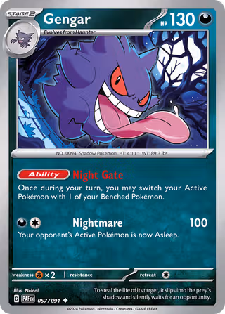 Gengar 57/91 Pokemon card