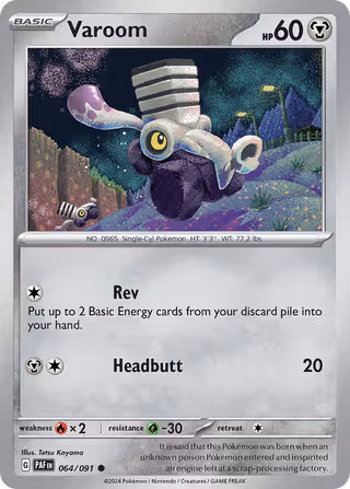 Varoom 64/91 Pokemon card