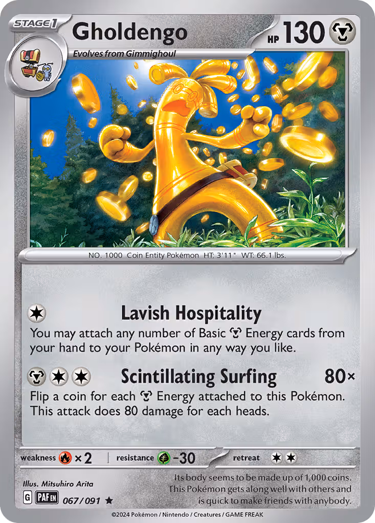 Gholdengo 67/91 Pokemon card