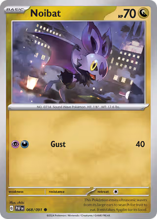 Noibat 68/91 Pokemon card