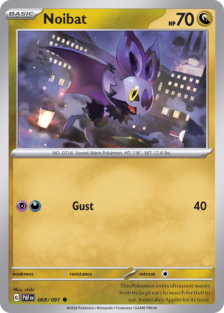 Noibat 68/91 Pokemon card