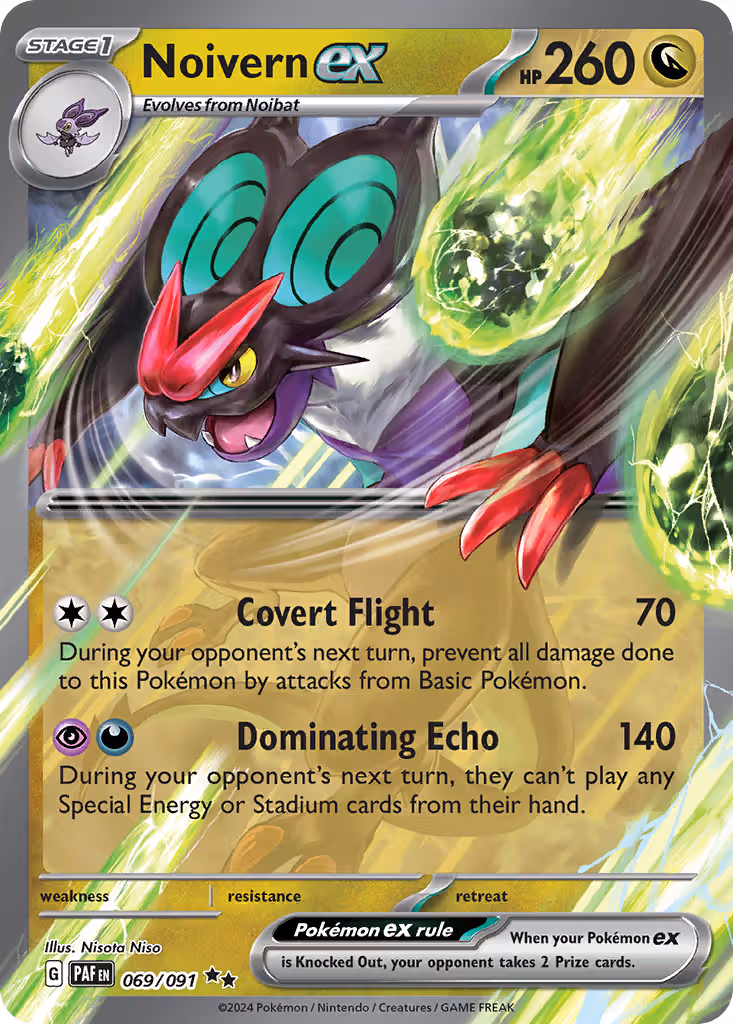 Noivern ex 69/91 Pokemon card