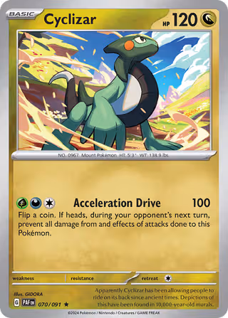Cyclizar 70/91 Pokemon card