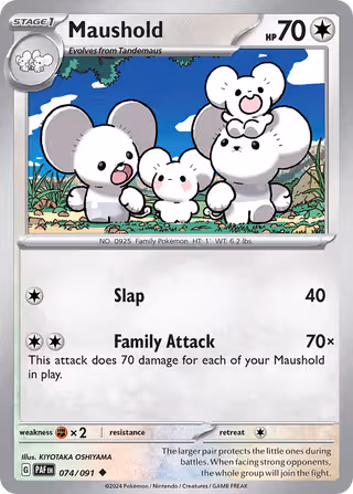 Maushold 74/91 Pokemon card