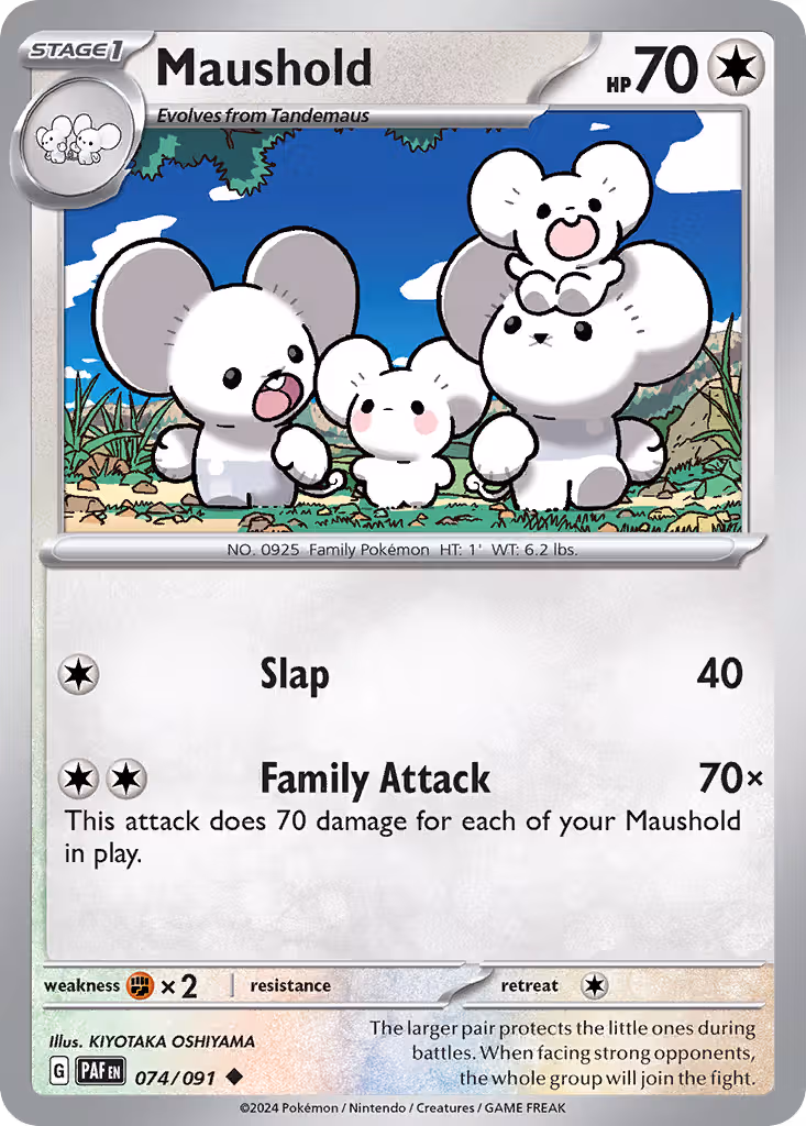 Maushold 74/91 Pokemon card