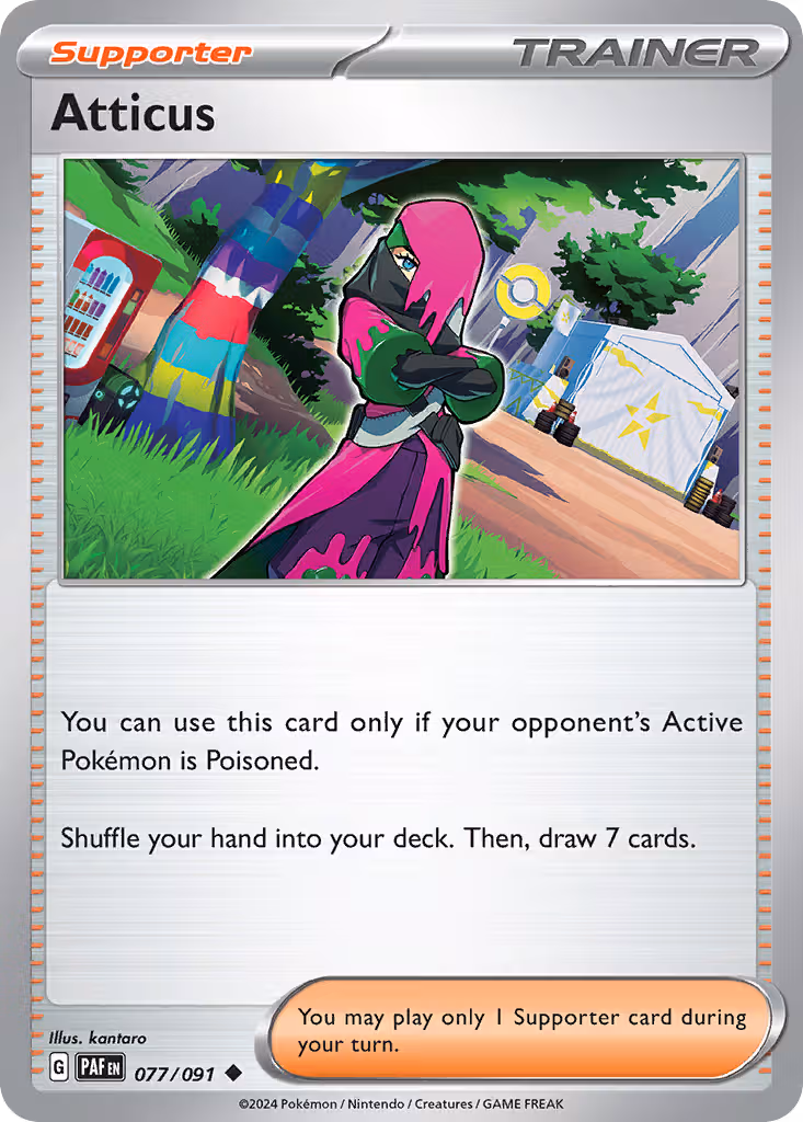 Atticus 77/91 Pokemon card
