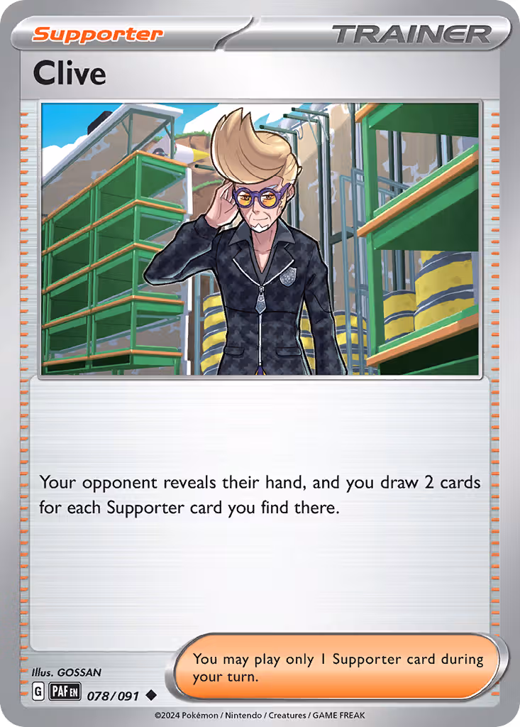 Clive 78/91 Pokemon card