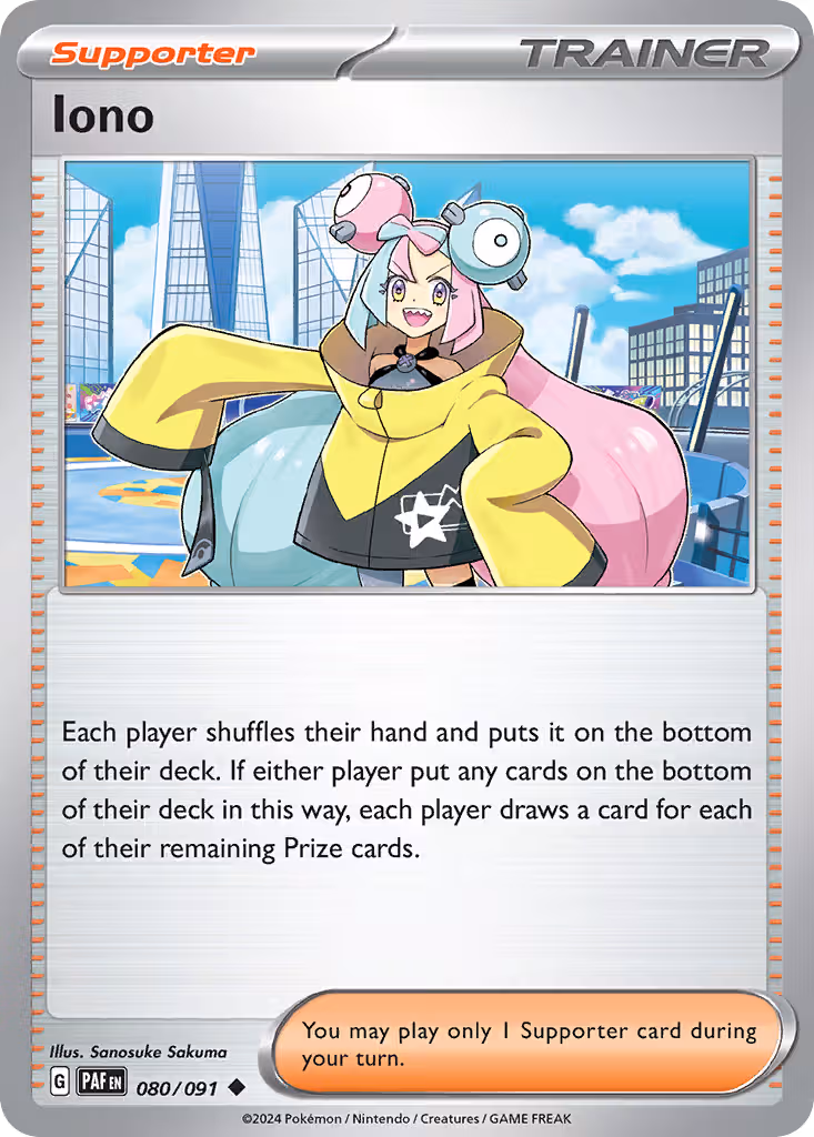 Iono 80/91 Pokemon card