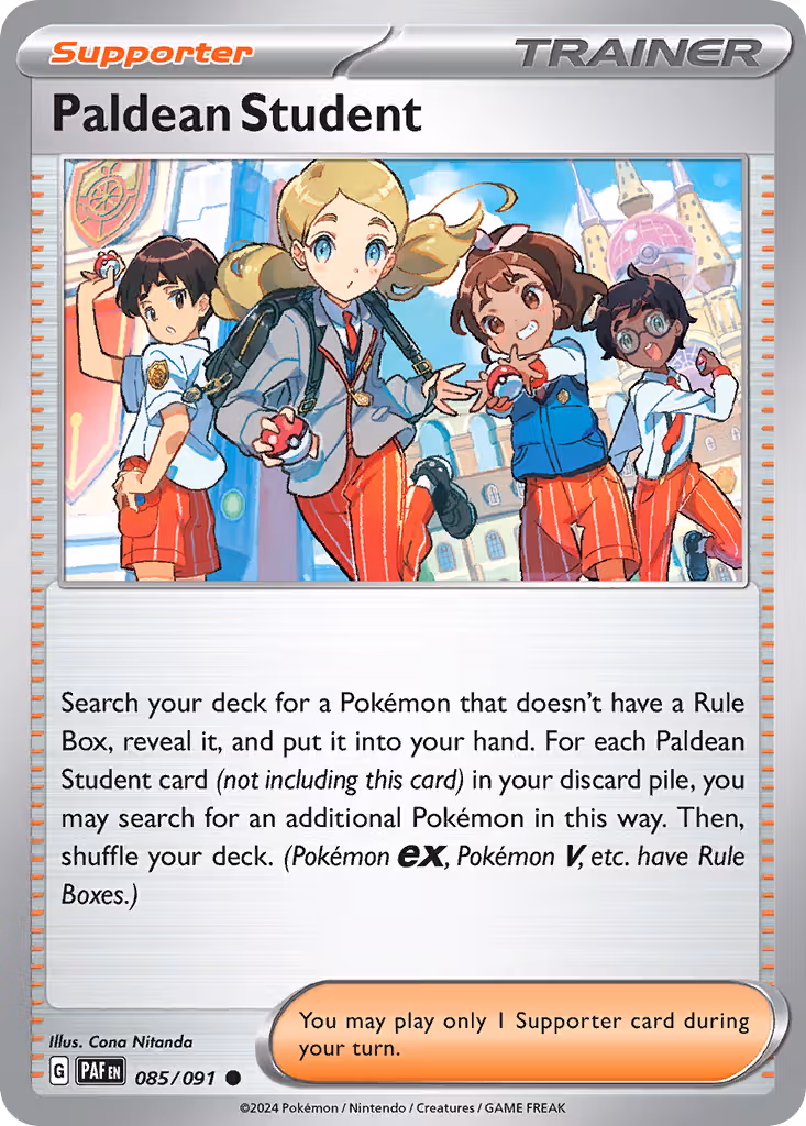 Paldean Student 85/91 Pokemon card