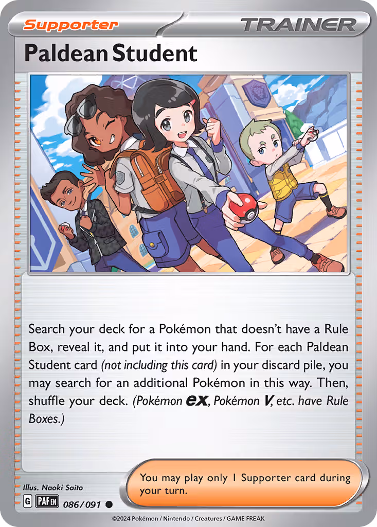 Paldean Student 86/91 Pokemon card