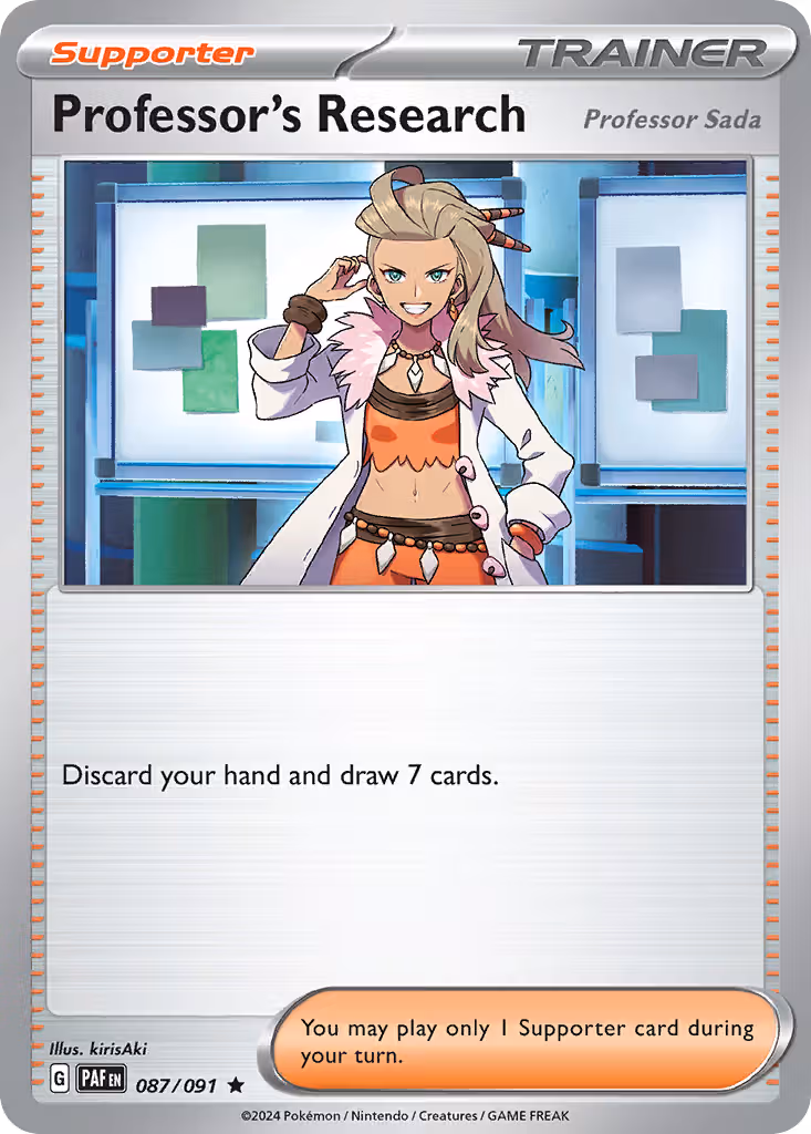 Professor's Research 87/91 Pokemon card