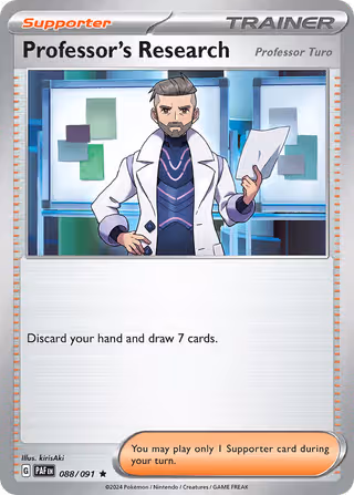 Professor's Research 88/91 Pokemon card