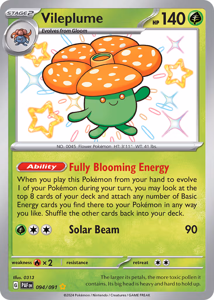 Vileplume 94/91 Pokemon card