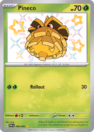 Pineco 99/91 Pokemon card