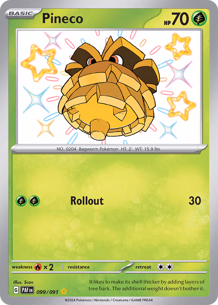 Pineco 99/91 Pokemon card