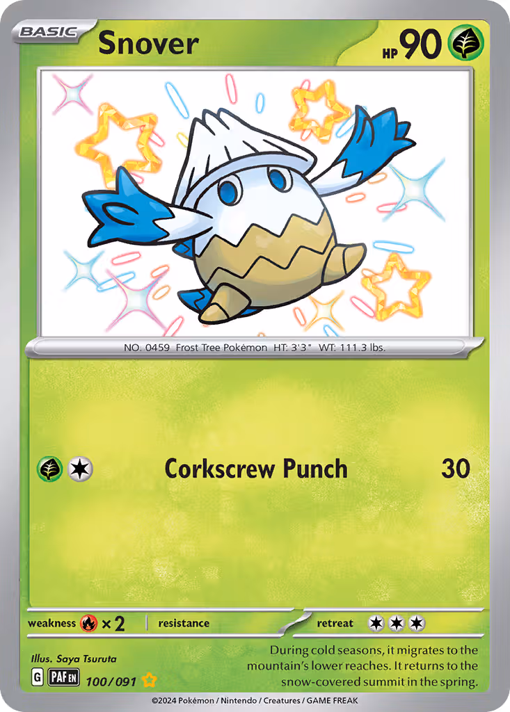 Snover 100/91 Pokemon card