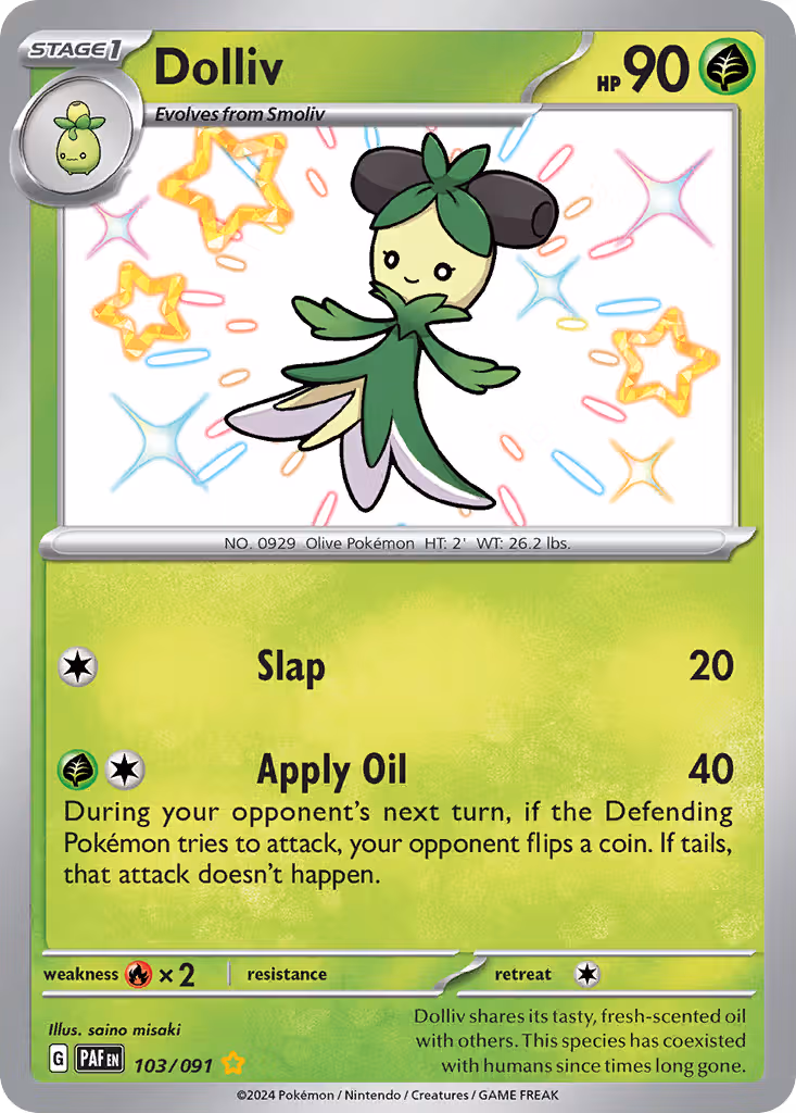 Dolliv 103/91 Pokemon card
