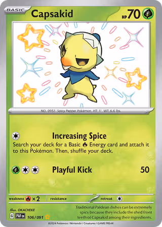 Capsakid 106/91 Pokemon card