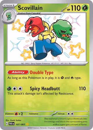 Scovillain 107/91 Pokemon card