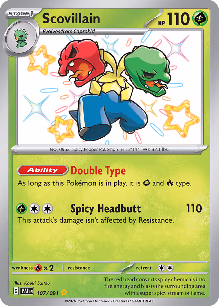 Scovillain 107/91 Pokemon card