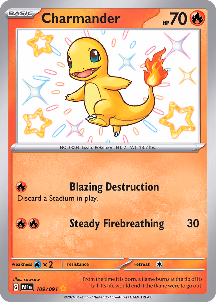 Charmander 109/91 Pokemon card