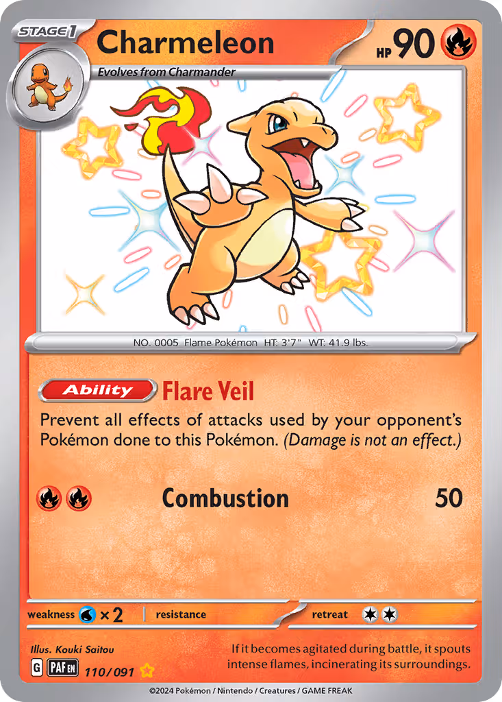 Charmeleon 110/91 Pokemon card