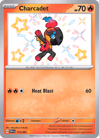Charcadet 114/91 Pokemon card