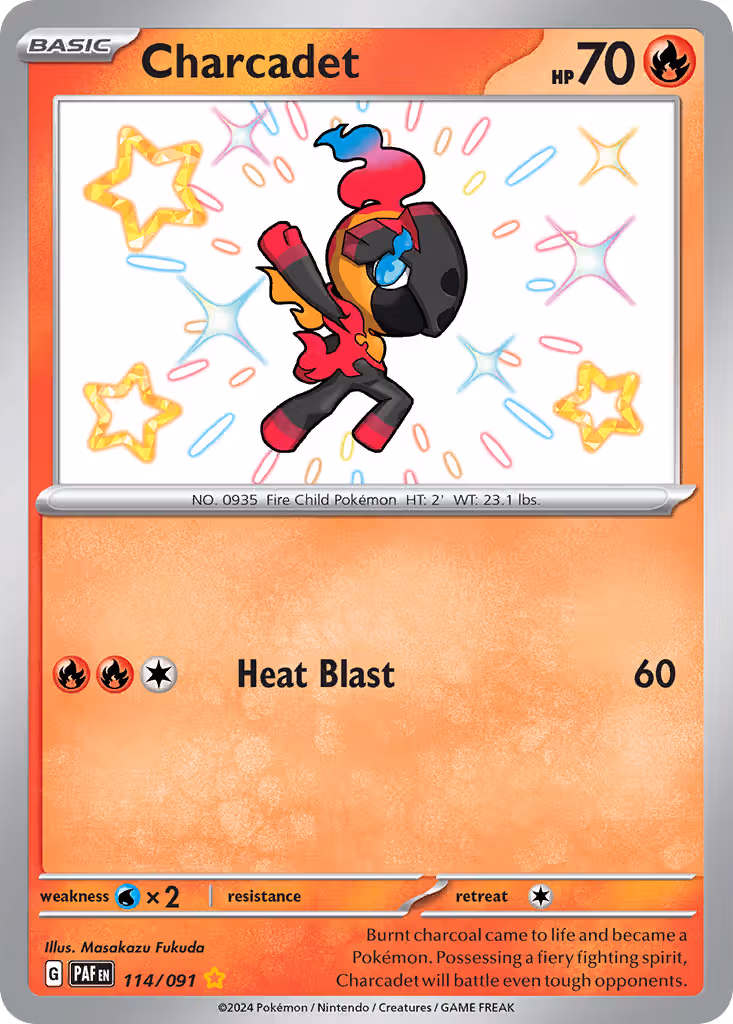 Charcadet 114/91 Pokemon card