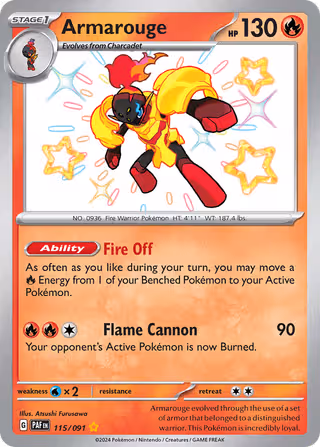 Armarouge 115/91 Pokemon card