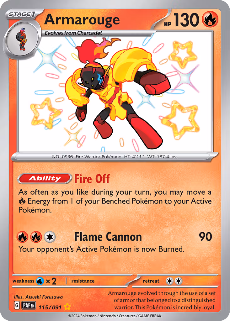 Armarouge 115/91 Pokemon card