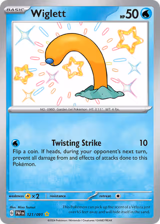 Wiglett 121/91 Pokemon card