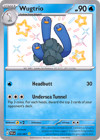 Wugtrio 122/91 Pokemon card