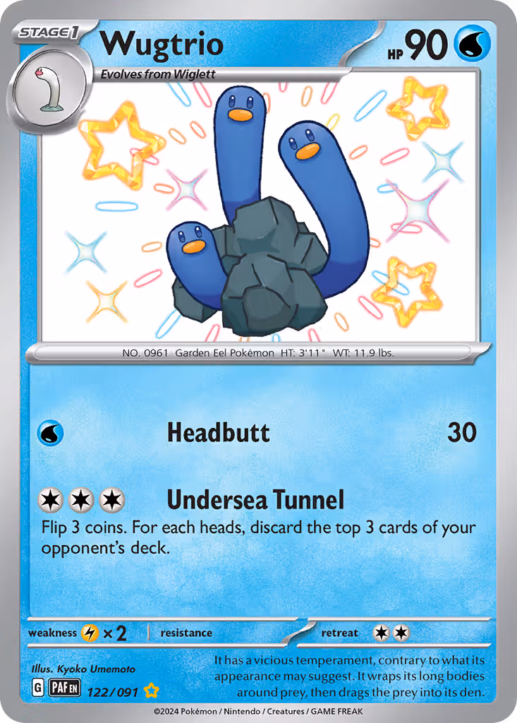 Wugtrio 122/91 Pokemon card