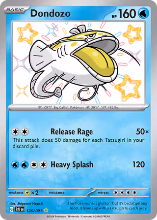 Dondozo 126/91 Pokemon card