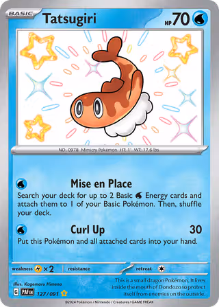 Tatsugiri 127/91 Pokemon card