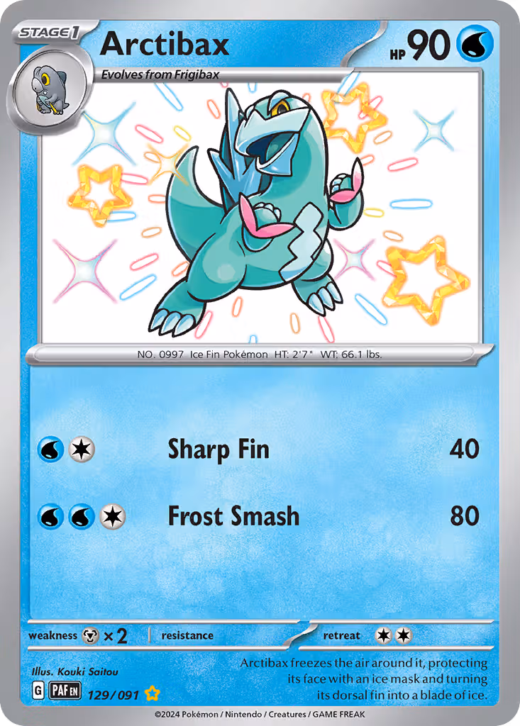 Arctibax 129/91 Pokemon card