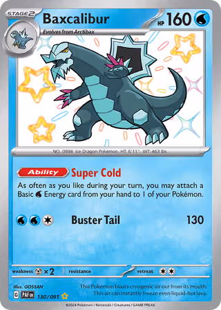 Baxcalibur 130/91 Pokemon card
