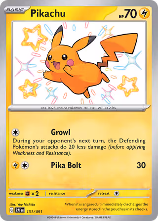 Pikachu 131/91 Pokemon card
